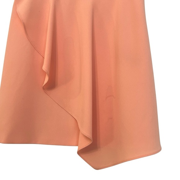 Alice + Olivia Callie Asymmetrical Mini Dress Light Peach Size 8 Contemporary - Picture 5 of 5
